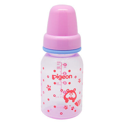

Pigeon standard caliber PP plastic painted bottle 120ml raccoon powder with S pacifier AA165