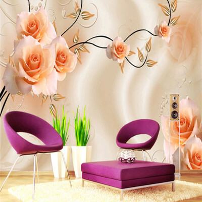 

Custom 3D Photo Wallpaper Modern Minimalist Fashion Rose Wall Mural Luxury Villas Living Room TV Backdrop Wall Paper Home Decor