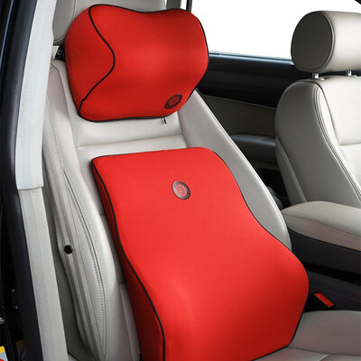 

Gigi GiGi car headrest lumbar back G-1107 1110 space memory cotton waist cushions neck pillow two-piece red