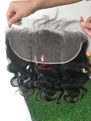 

Lace Frontal Closure Brazilian Body Wave Human Hair 13x6 Lace Frontal Free Part Bleached Knots Remy Baby Hair