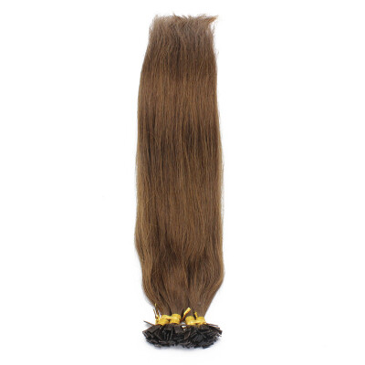 

1gs 100g 6 Brown Prebonded Keratin Flat tip Human Hair Extensions