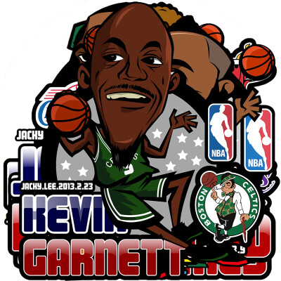 

LMA Loma Car Sticker Basketball Baby Ball Car Sticker Paul Pierce Cartoon Sticker 3D Funny Car Sticker