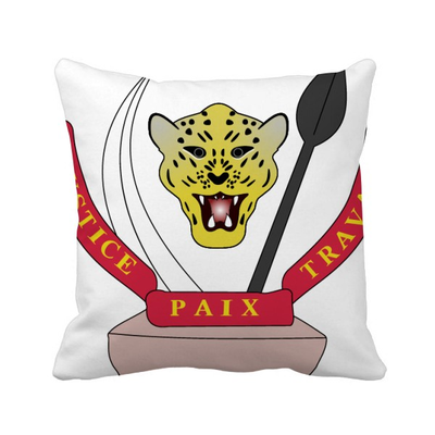 

Congo National Emblem Country Square Throw Pillow Insert Cushion Cover Home Sofa Decor Gift