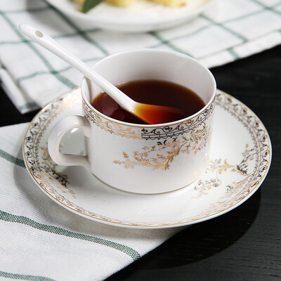 

Enjoy porcelain coffee cup&saucer set Continental coffee cup&spoon a spoon Swan Lake