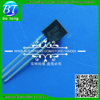 

20pcslot BT169D BT169 TO-92 Triacs Thyristor SCR 400V 08A