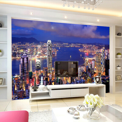 

Custom Mural Wallpaper Beautiful City Building Night Landscape 3D Wall Murals Living Room Sofa Backdrop Wall Home Decor Frescoes