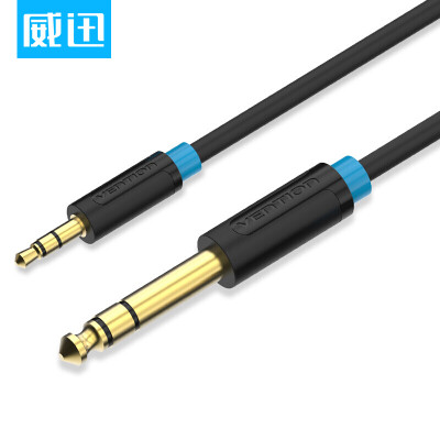 

Wei Xun VENTION 35 to 65 audio cable male to male 35mm to 65mm mobile phone audio speaker amplifier mixer connection cable 635mm audio cable 8 meters black BABBK