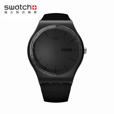 

Swatch швейцарские часы оригинальные красочные серии темно-черные ночные кварцевые часы мужчины и женщины SUOB702
