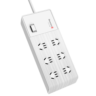 

Huntkey Xiaoxin 601 new national standard diameter 10 child protection door 6 socket row plug row socket 18 m white