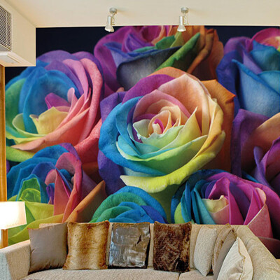 

Custom Photo Wallpaper 3D Stereo European Style Colorful Flowers Mural Living Room Bedroom Romantic Decor Fresco Papel De Parede