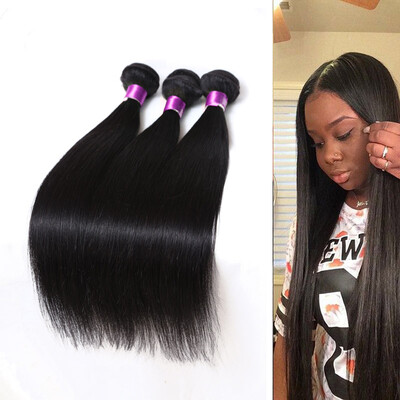 

Brazilian Virgin Hair Straight 7A Unprocessed Virgin Hair 3 Bundle Deals Brazilian Straight Virgin Human Hair Weaves