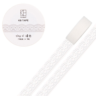 

Kinbor lace hand book&paper tape 15mm5msmall fresh hand book sticker peach core DTB64085