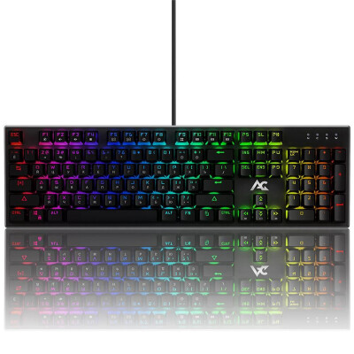 

ACGAM AG-109R Wired Mechanical Keyboard Russian Layout Full Keys Programmable 104 Keys RGB Backlits - Black