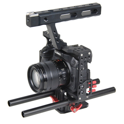 

YELANGU YLG0904A-B Handle Video Camera Cage Stabilizer for Panasonic Lumix DMC-GH4 Sony A7 & A7S & A7R & A7RII & A7SIIRed