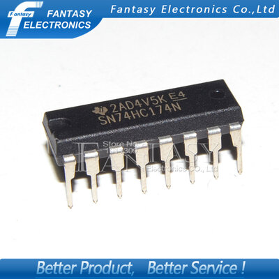 

10PCS SN74HC174N DIP16 SN74HC174 DIP 74HC174N 74HC174 new and original IC free shipping