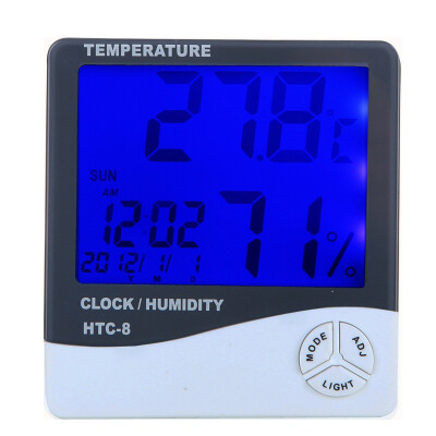 

Jingdong supermarket] Yuhuaze Yuhuaze large screen with clock type electronic hygrometer date memory function thermometer TA308