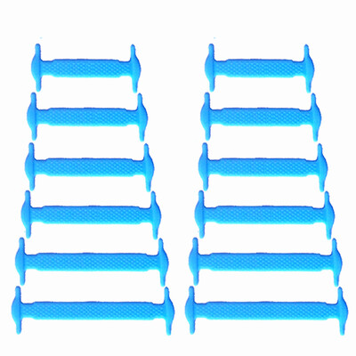 

JUP 12 Sets 144 Pcs New Kids Child Children Unisex Athletic No Tie Shoelaces Elastic Silicone Laces All Sneakers Fit Belt Strap