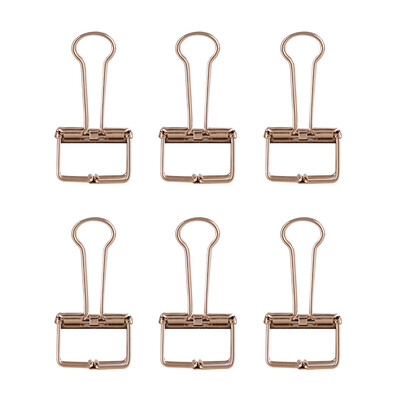 

Deli deli 6 32mm rose gold hollow ticket holder long tail clip office ticket clip fashion dovetail clip 9415