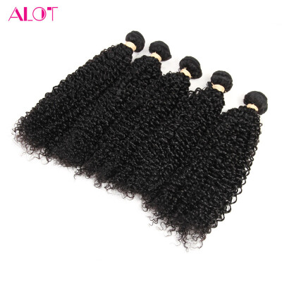 

Alot product Malaysian Kinky Curly Bundle 4 bundles 8 to 28 inch unprocessed human hair Natural Weft