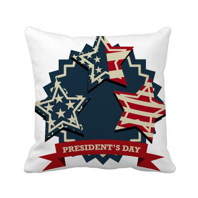 

USA President Flag Festival Celebration Square Throw Pillow Insert Cushion Cover Home Sofa Decor Gift