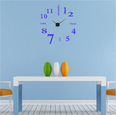 

3D Wall Clock Frameless Modern Mirror Metal Large Wall Stickers Clocks Wall Watches Room Home Decorations