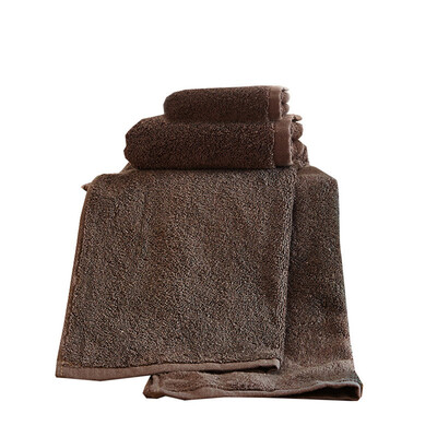 

iDouillet Soft Towel Set 3-piece 100 Long-staple Cotton Bath Towel 27"x55" Hand Towel 13"x31" Washcloth 13"x13" Dark Brown