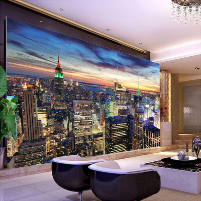 

Custom Mural Wallpaper European Style 3D Stereoscopic New York City Bedroom Living Room TV Backdrop Photo Wallpaper Home Decor