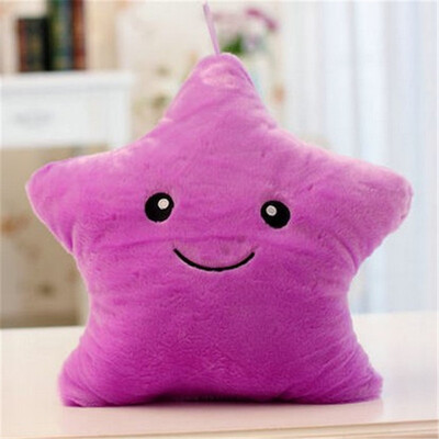 

Luminous pillow Soft Stuffed Colorful Flashing Star Plush Toys Sleep Luminous Led Light Cushion Pillow Plush Star Doll