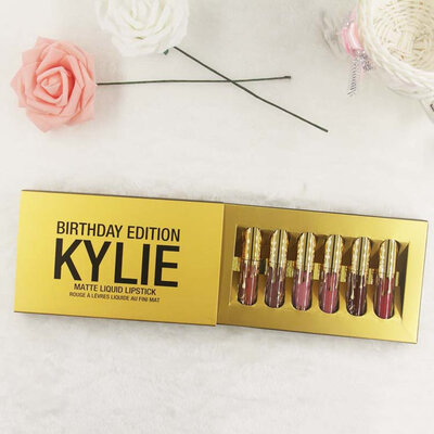 

6 в 1 Fashion Lip Gloss Set 6 цветной долговечной жидкости Kilie Lipgloss