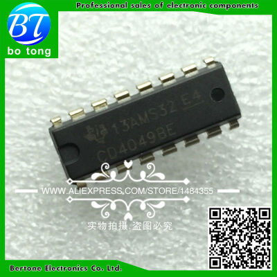 

200PCS CD4049BE CD4049B CD4049 4049 IC DIP-16 Free shipping