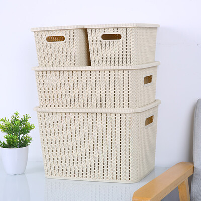 

Youjia storage box plastic storage box book clothing storage box wardrobe storage box finishing box desktop storage box U-6185-M
