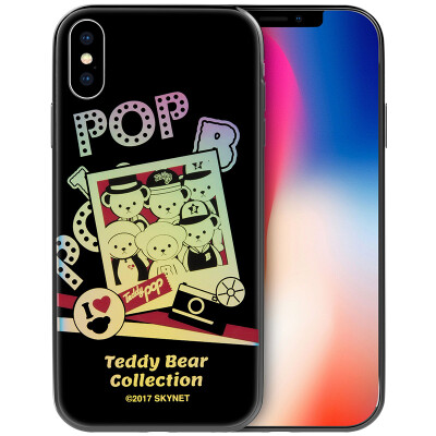 

Teddy Collection Apple iPhoneX Mobile Shell Apple 10 Cover Gradient Laser Прозрачная силиконовая анти-брошенная мягкая оболочка Teddy Family