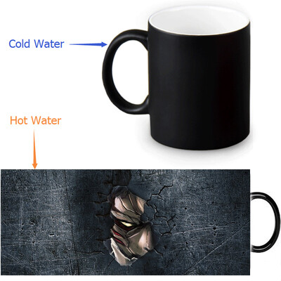 

Attack on Titan 350ml12oz Heat Reveal Mug Color Change Coffee Cup Sensitive Morphing Mugs Magic Mug Milk Tea Cups