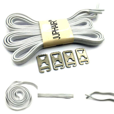 

JUP 1 пара Lazy Not Tie Shoelaces Металлическая мода Простая удобная кружевная пряжка Эластичный полиэстер Резиновые шнурки Плоские туфли Спорт