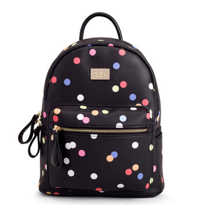 

ONLY casual student backpack fashion cute wave point shoulder bag L-1501081 black