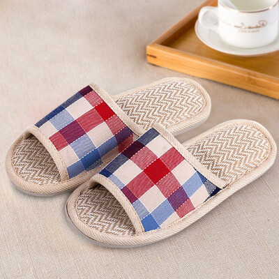 

Jingdong supermarket lover home linen slippers fashion plaid floor dragged red grid 3738 LJ815012