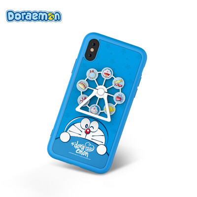 

Rock ROCK Apple X Mobile Shell Doraemon iPhoneX Drop Ferris Wheel Cover Apple 10 Cartoon Rotation Stand Shell 58 Inch Blue