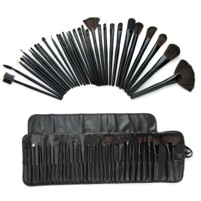 

professional 32pcs makeup brush set full completed cosmetic brush kits with pu holder case