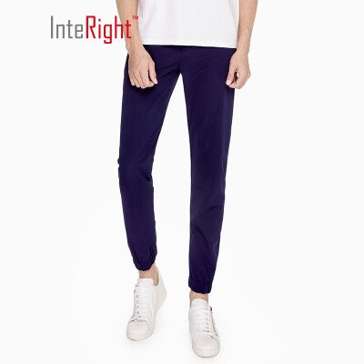 

INTERIGHT casual pants mens high stretch beam casual pants Navy 32