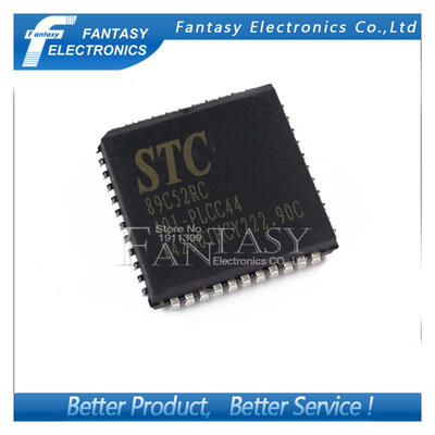 

5PCS STC89C52RC-40I-PLCC44 PLCC44 STC89C52RC PLCC 89C52RC new and original IC free shipping