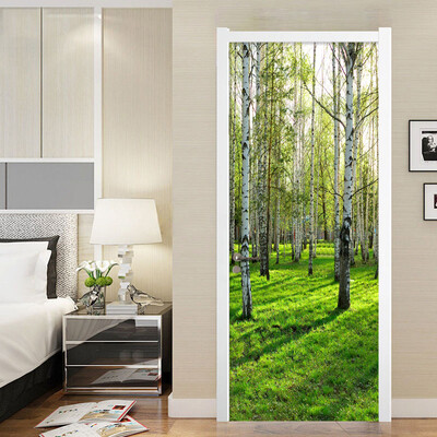 

Фото обои Современные Простые 3D лесной росписи стены Стикер Гостиная Спальня Home Decor ПВХ Водонепроницаемая настенная бумага 77cmx200cm