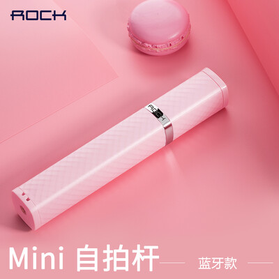 

Rock ROCK Bluetooth Selfie StickSelf-shooting Artifact Compatible with AppleSamsungHuawei Compatible Apple iOS&Android Lipstick Selfie Stick - Pink