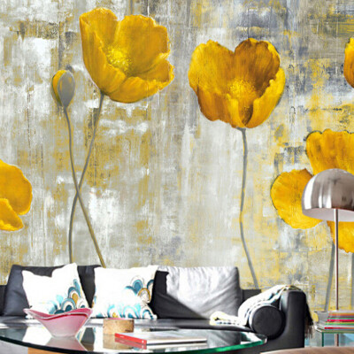 

Custom 3D Wall Murals Wallpaper European Style Retro Abstract Flower Mural Art Living Room Bedroom Non-woven Backdrop Wallpaper