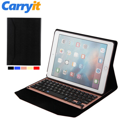 

Carryit (AL-1038) Aluminum alloy bluetooth keyboard with leather case 2 in 1 for ipad air / air 2 / pro 9.7 / new ipad 9.7