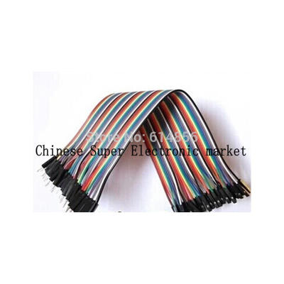 

40pcs = 1 Row=1Lot colorful Dupont Cable 20cm 2.54mm 1pin 1p-1p Female to Male jumper wire for breadboard