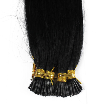 

1gs 100g Human Virgin Hair Black Pre-bonded Keratin Stick I-tip Hair Extensions