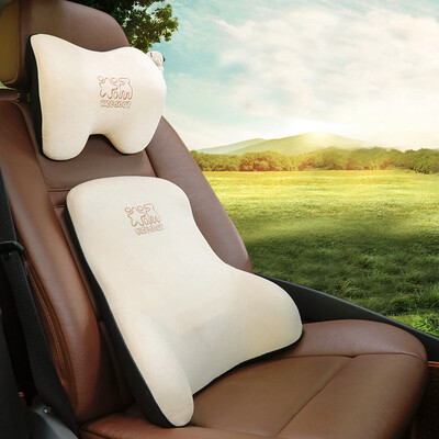 

Love car house ICAROOM car headrest lumbar suit memory cotton waist cushion lumbar pillow car headrest neck pillow four seasons model universal T-603608-X