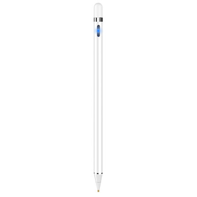 

ESCASE Apple iPad Cap Stylus Compatible with Microsoft SurfaceHuaweiSamsung Tablets Mobile Smart Touch Rechargeable ES01 Privileged Crystal White