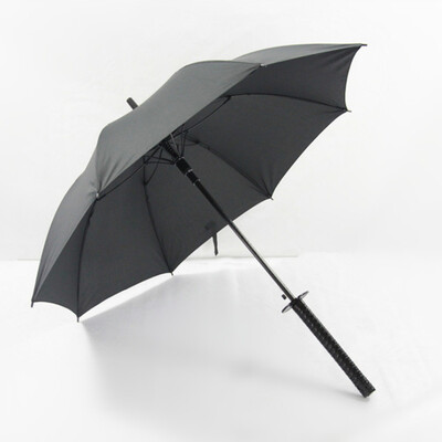 

Large Black Ninja-like Japanese Samurai Sword Umbrella Rain&Sun Straight Umbrellas for Women or Men 81624 Ribs