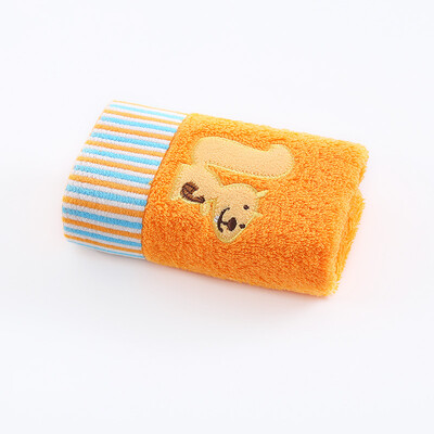 

Vosges Jade cotton children&39s towel dyed satin cartoon small square towel weaving dog embroidery hanging towel 3435cm blue